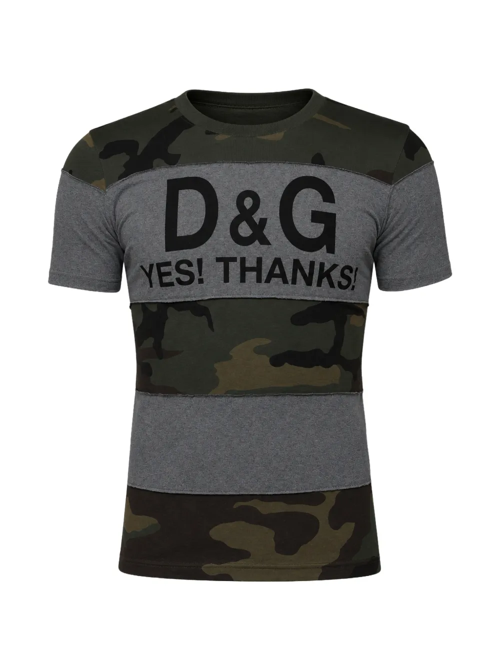 Dolce & Gabbana T-Shirt mit Camouflage-Print - Grün