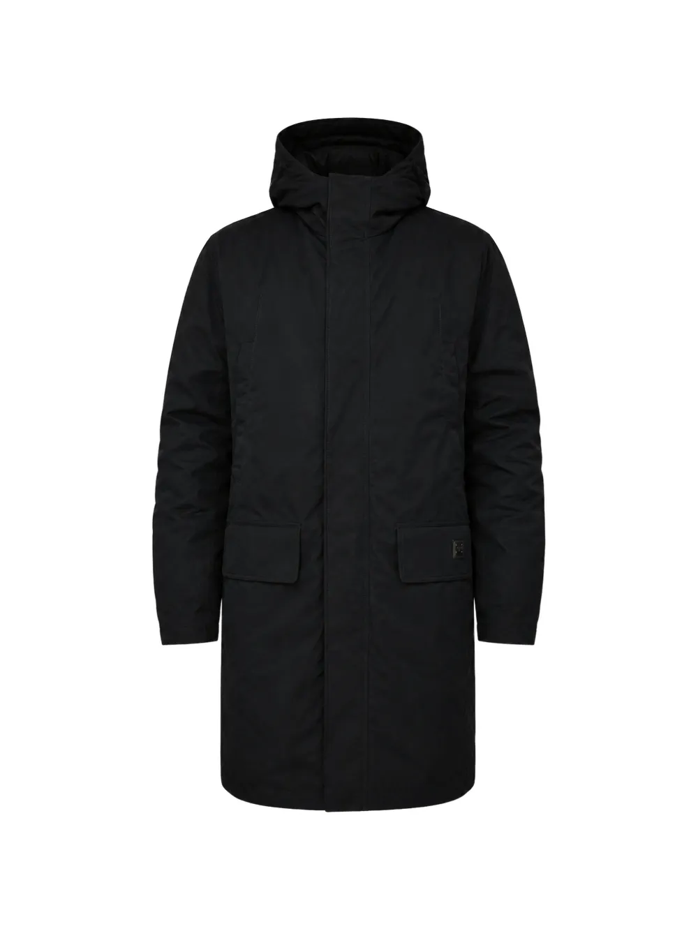 Dolce & Gabbana Kapuzenjacke mit Logo-Schild - Schwarz