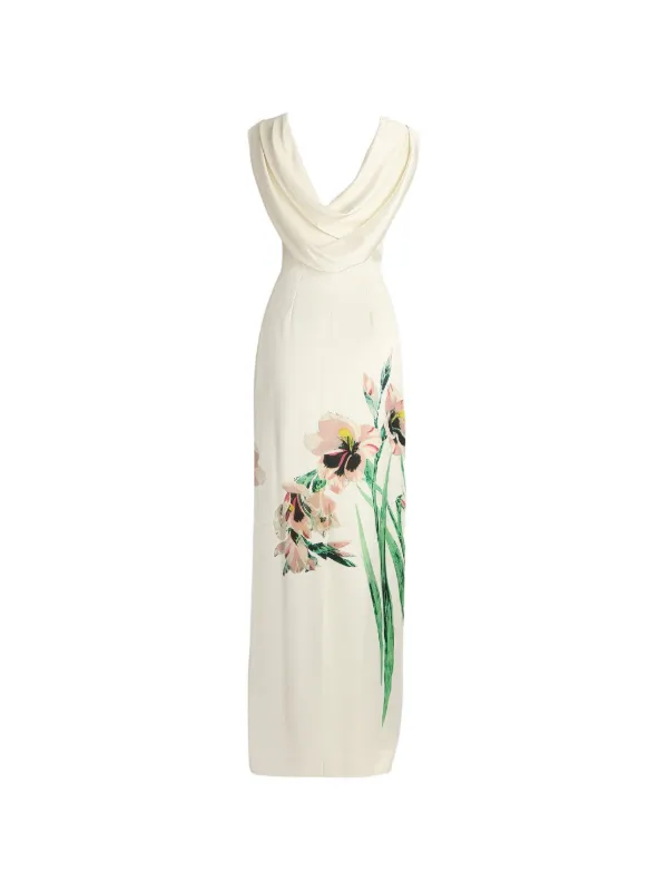 erdem floral maxi dress Floral cotton maxi dress in yellow - Erdem