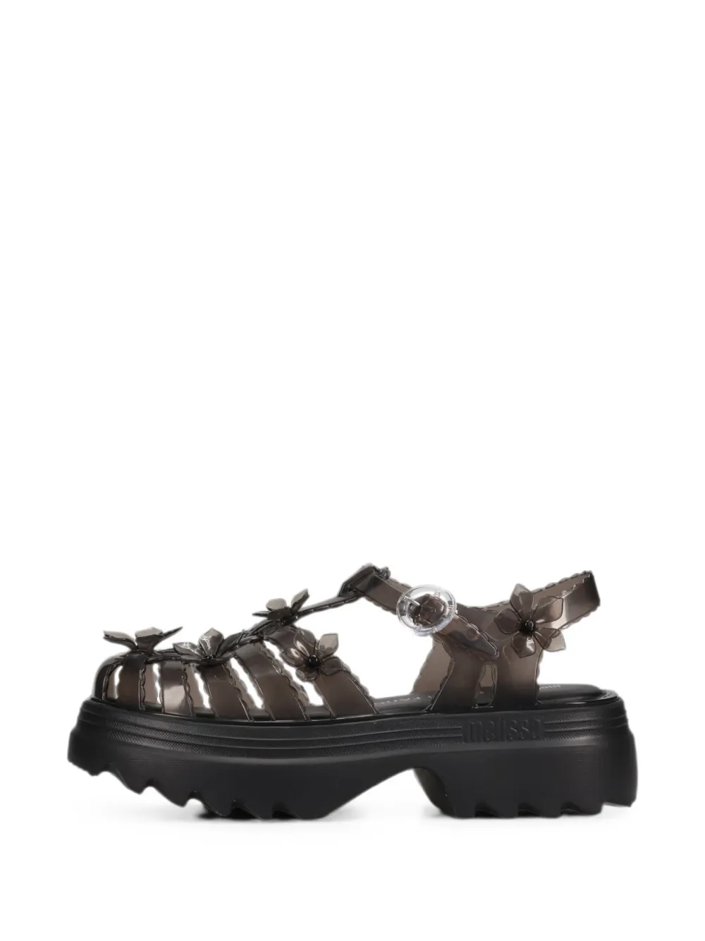Melissa x Susan Fang Possession Plat Sakura floral-embellished sandals Zwart