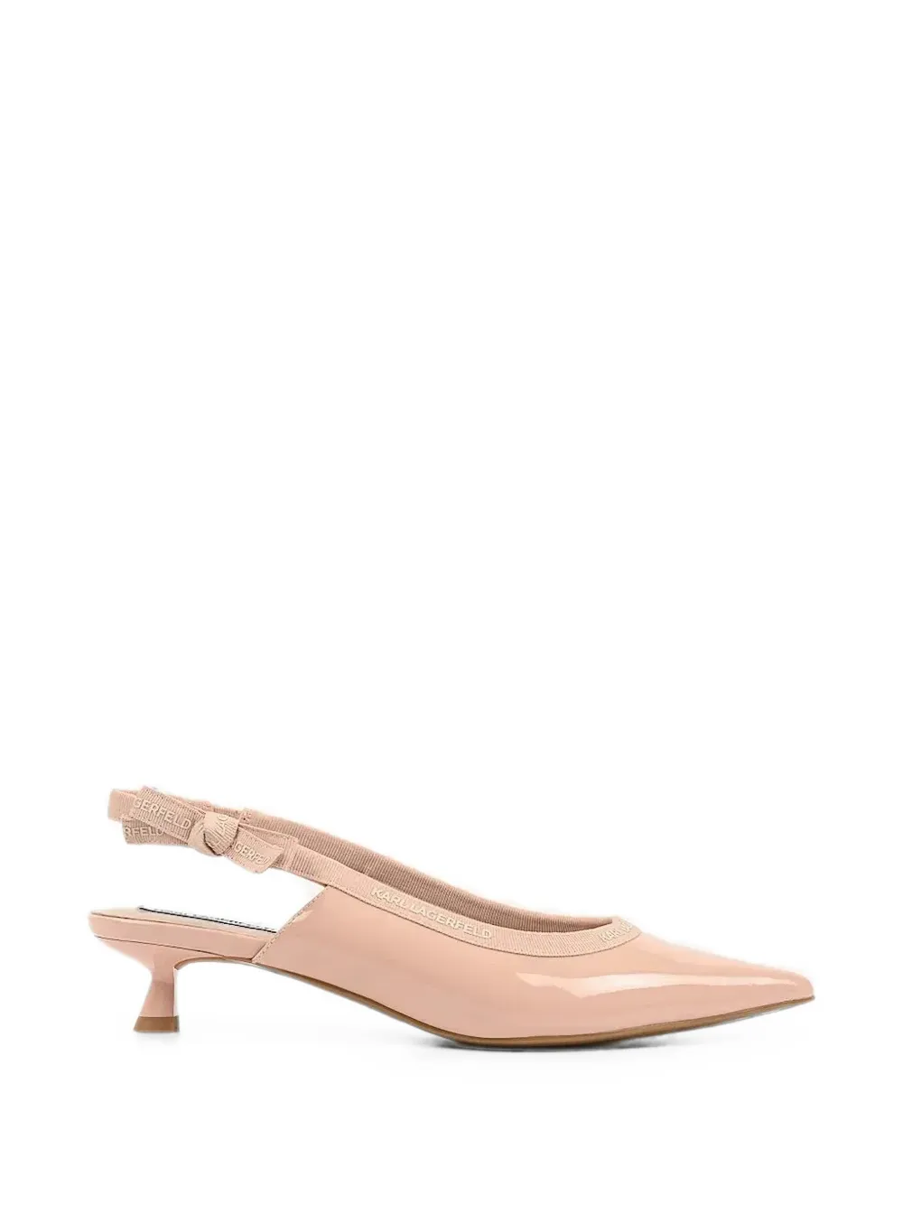 Karl Lagerfeld Pumps con cinturino posteriore e fiocco - Rosa