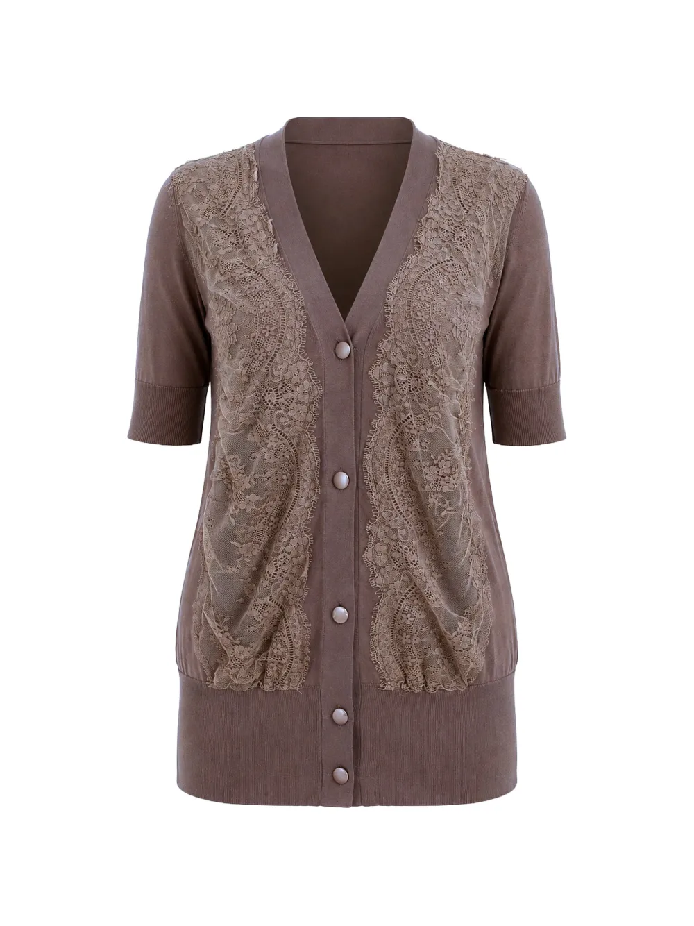 Pink Memories Cardigan con scollo a V - Viola