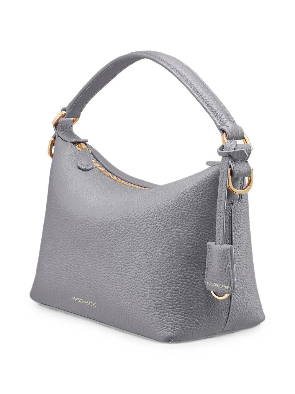 MAISON de SABRÉ Kleine leren trapeziumvormige tas Grijs