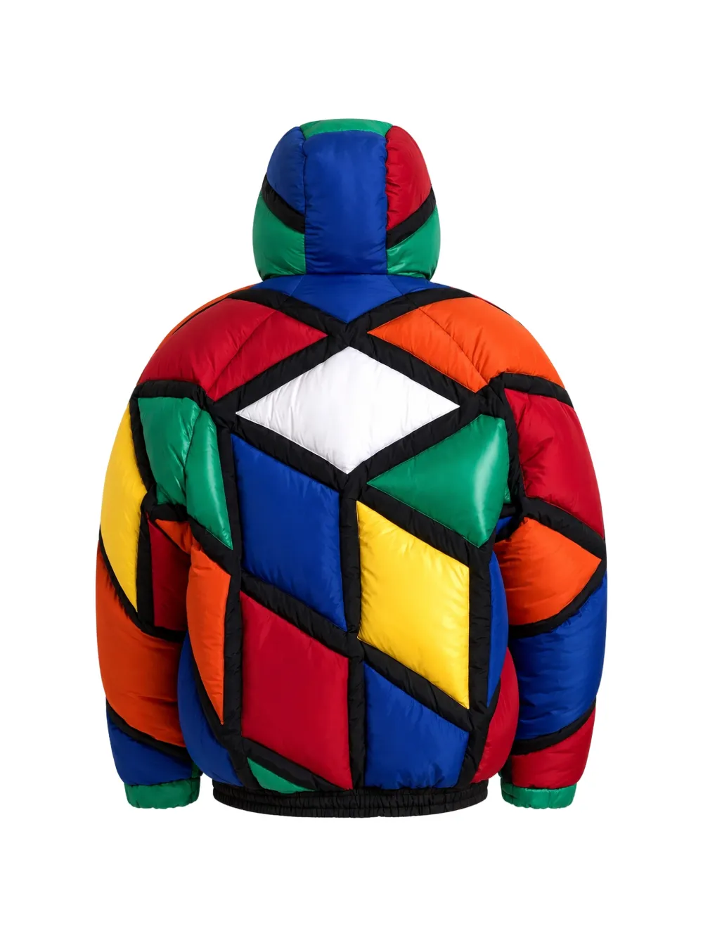 Dolce & Gabbana Gewatteerd jack met geometrisch patchwork Blauw