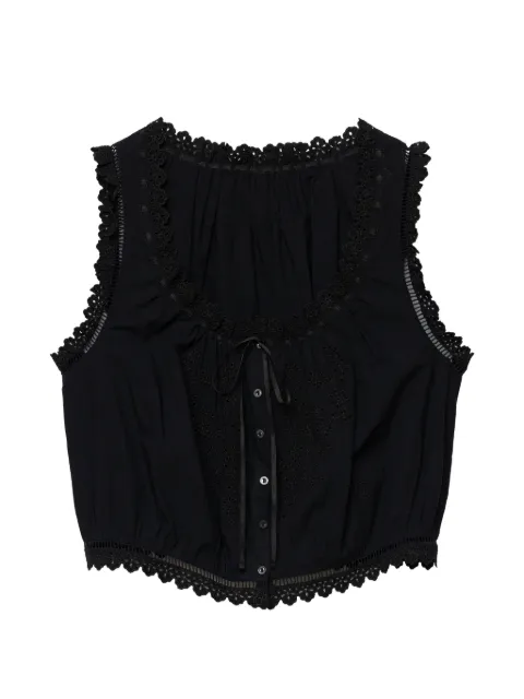 DÔEN broderie-anglaise scallop-edge top
