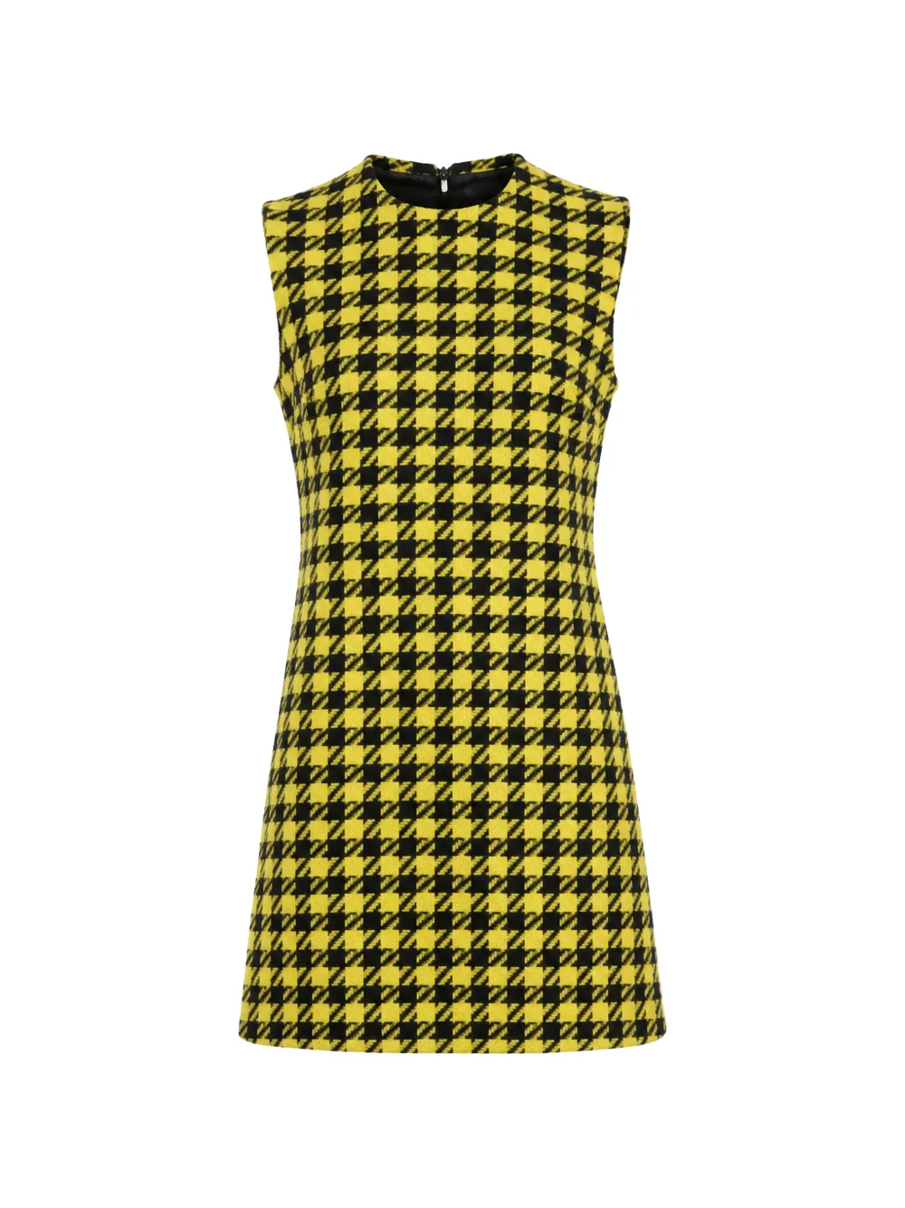 Dolce & Gabbana Abito svasato con motivo pied-de-poule - Giallo