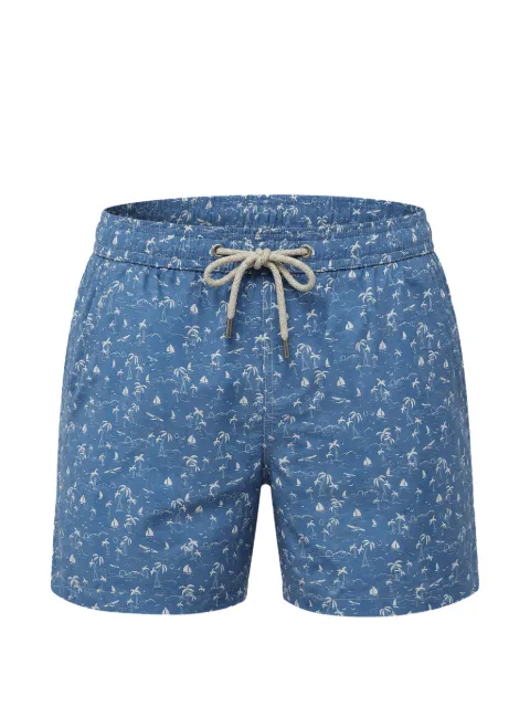 MC2 Saint Barth palm-tree print swim shorts