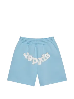 Denim Tears Mono Cotton Wreath Shorts | Blue | FARFETCH