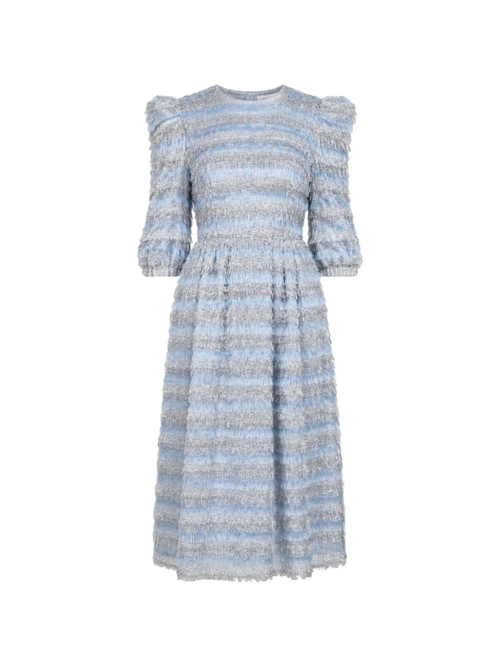 Dolce & Gabbana Abito midi a righe - Blu