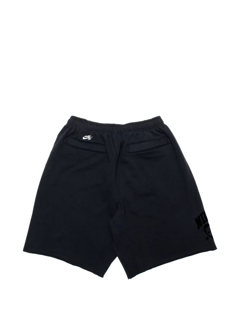 Nike Trainingsshorts met gerafelde rand Zwart