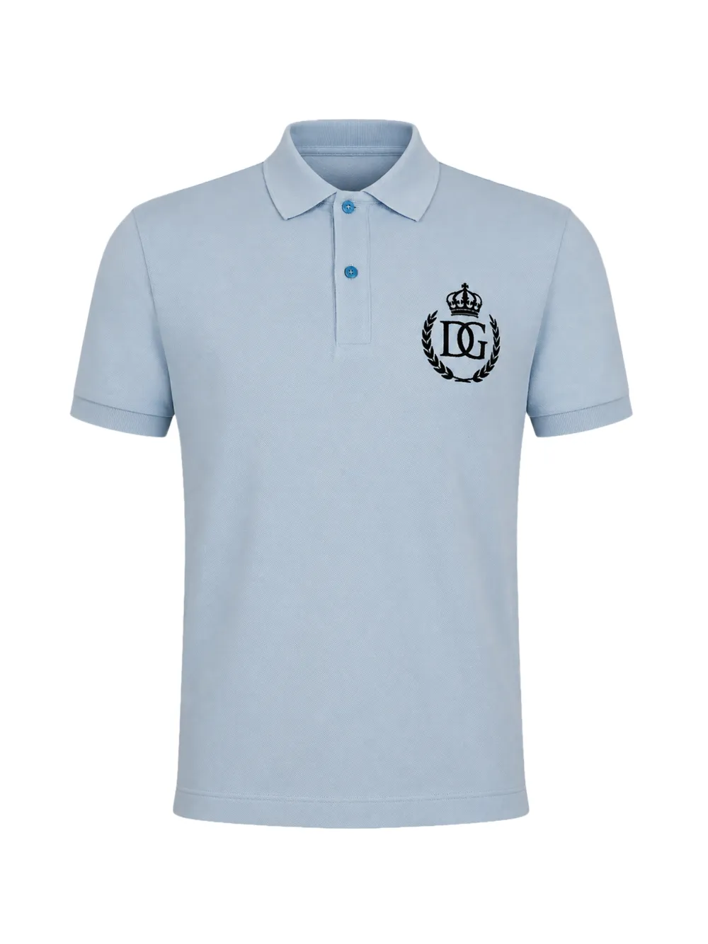 Dolce & Gabbana Polo con logo ricamato - Blu