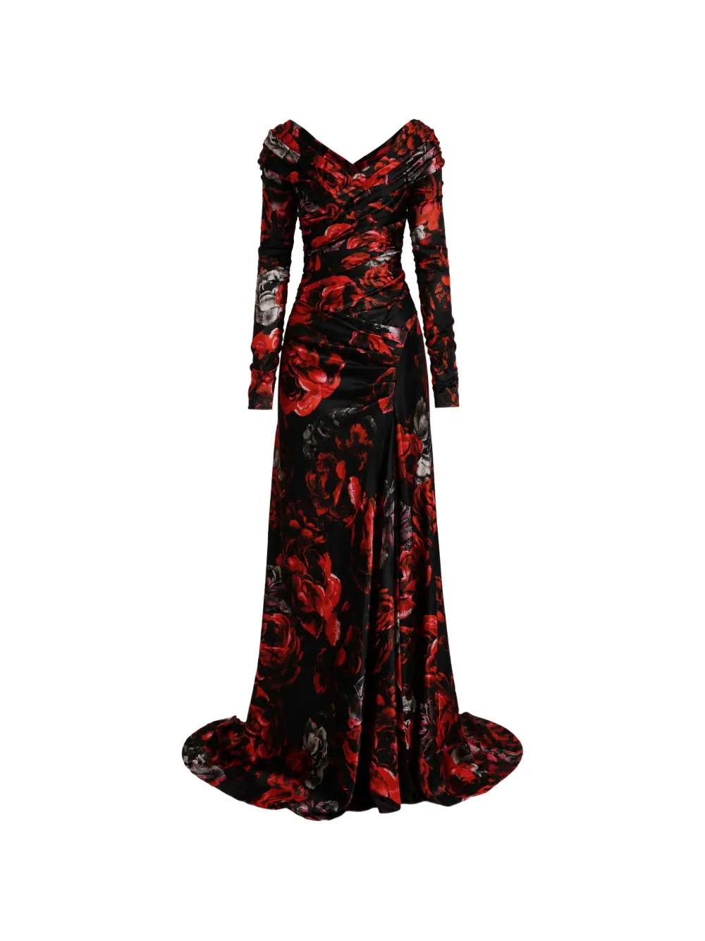 Dolce & Gabbana Abito da sera a fiori - Nero