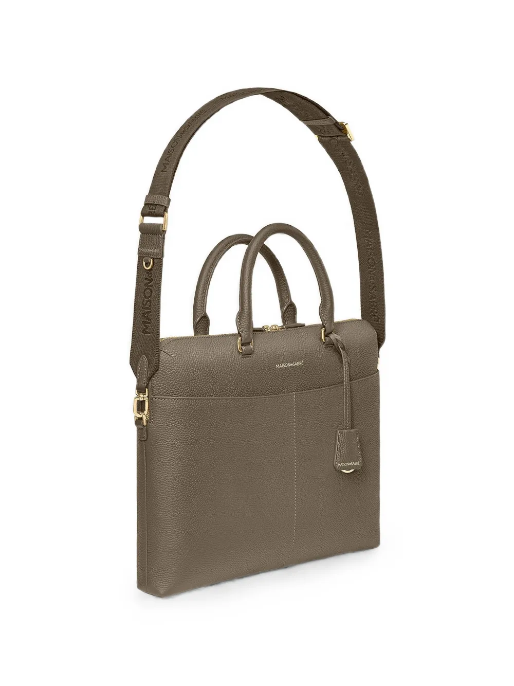 MAISON de SABRÉ Leren laptoptas Grijs