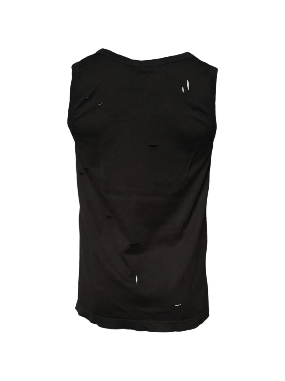 Dolce & Gabbana Tanktop met gerafeld effect en borduurwerk Zwart