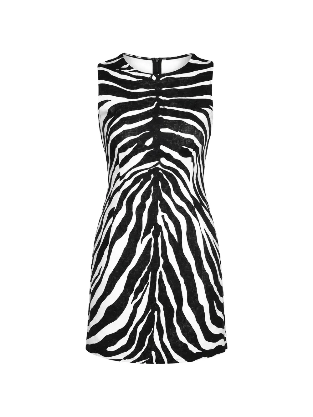 Dolce & Gabbana zebra-print A-line mini dress - Nero