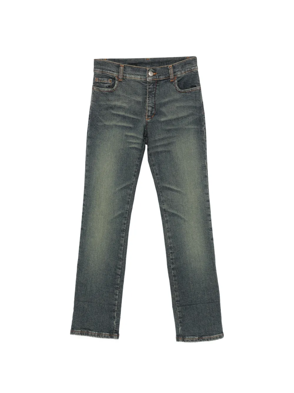 Jean Paul Gaultier Pre-Owned 2000s whiskering effect jeans - Blu