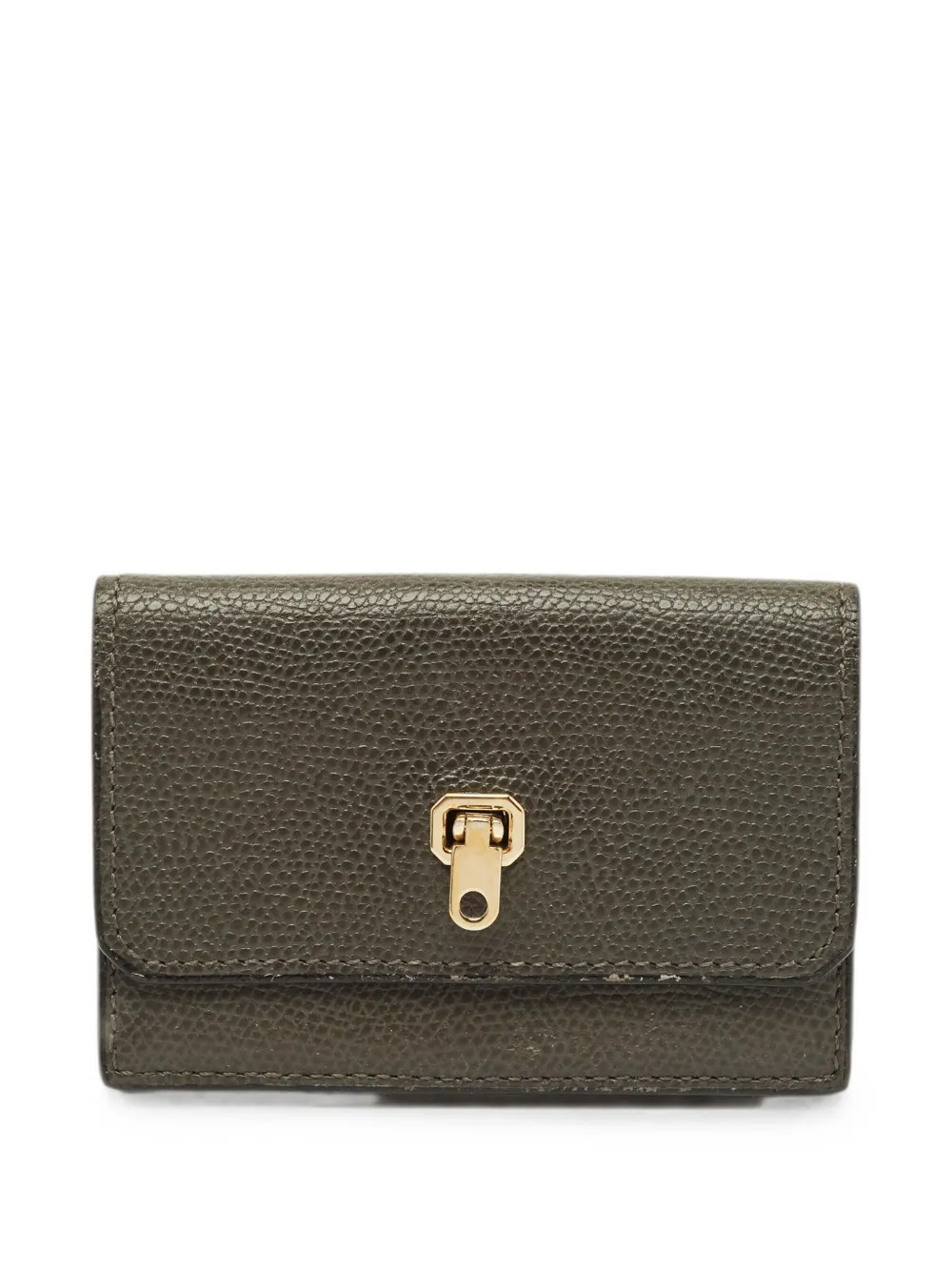 Pre-owned Valextra Brera Card Holder In Green