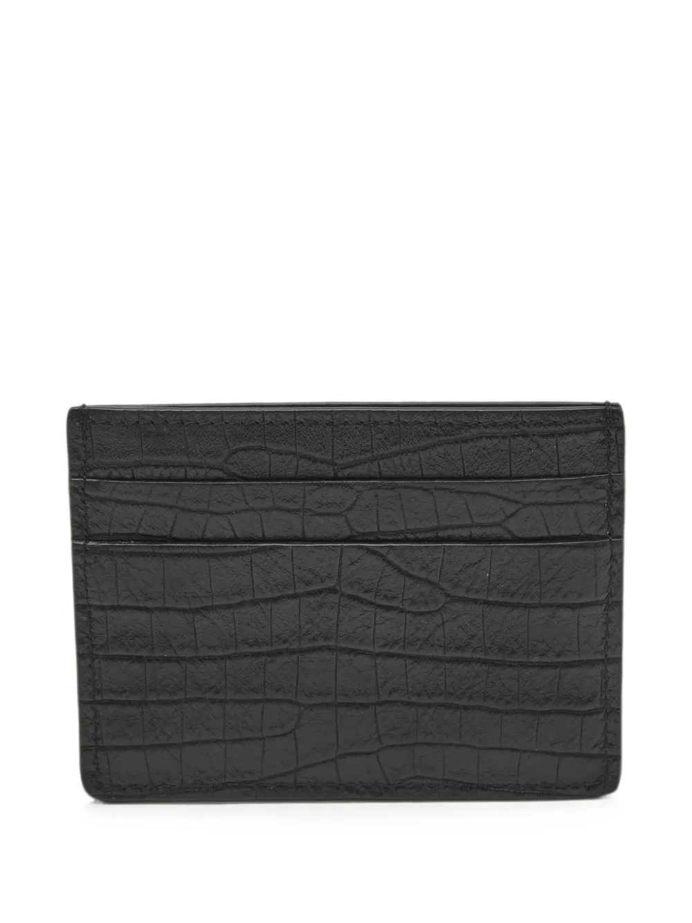 Giuseppe Zanotti Vintage croc-embossed leather cardholder - Nero