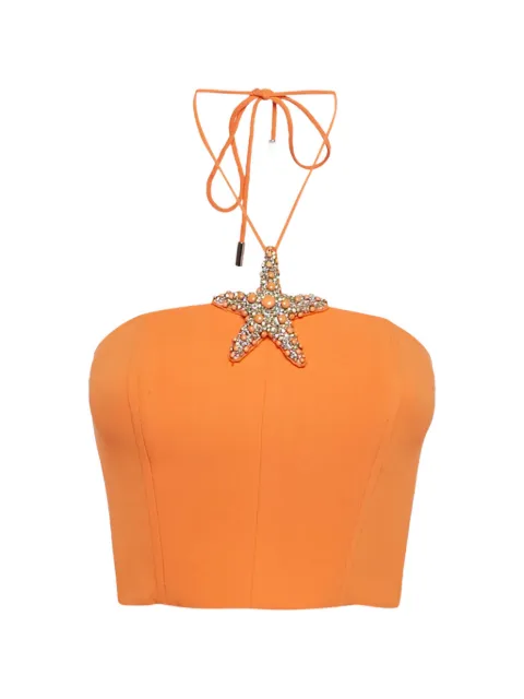 David Koma top estilo corset con detalle de estrella de mar