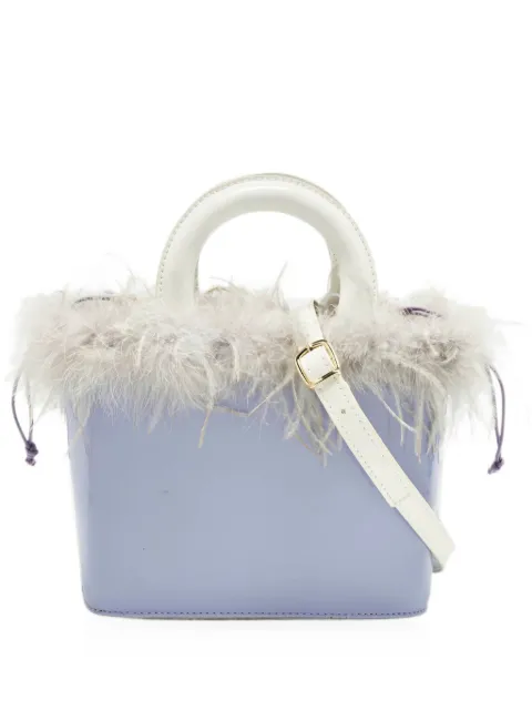 STAUD Nic feather-embellished tote bag