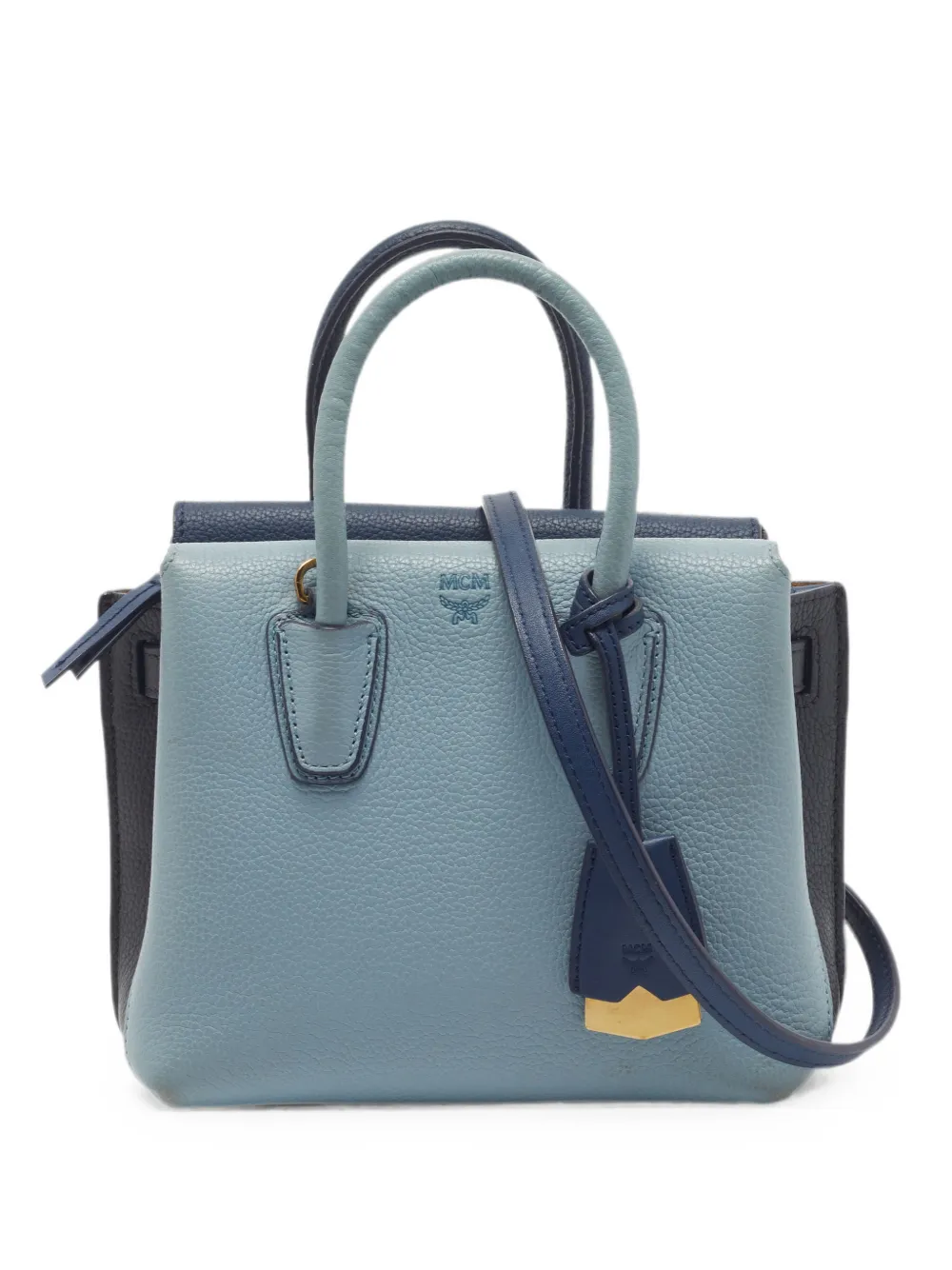 MCM Pre-Owned mini Milla Park Avenue leather tote bag - Blu