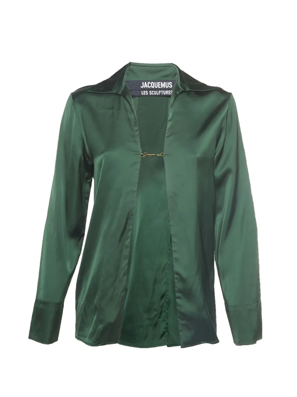 Jacquemus Pre-Owned charm-link draped shirt - Verde