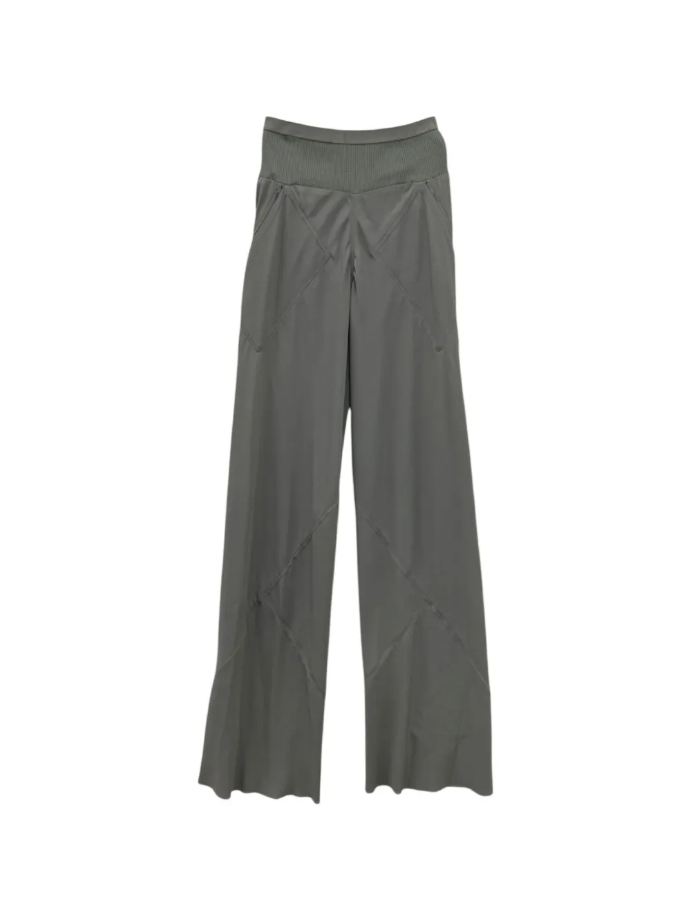 Rick Owens Bias broek met wijde pijpen en vlakken Grijs