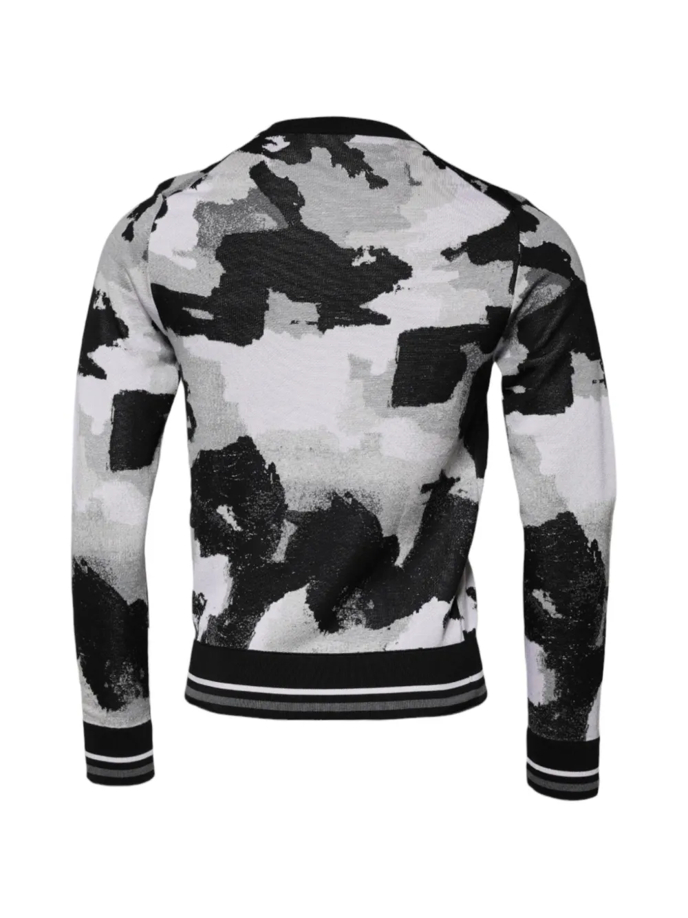 Dolce & Gabbana Trui met geborduurd logo en camouflage-print Zwart