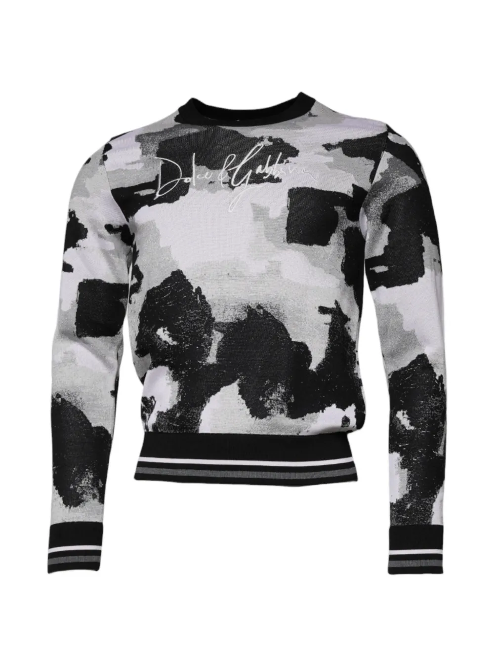Dolce & Gabbana Maglione con stampa camouflage - Nero