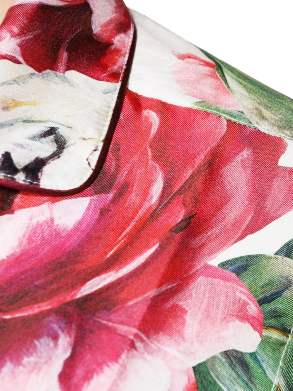 Dolce & Gabbana Zijden blouse met bloemenprint Wit