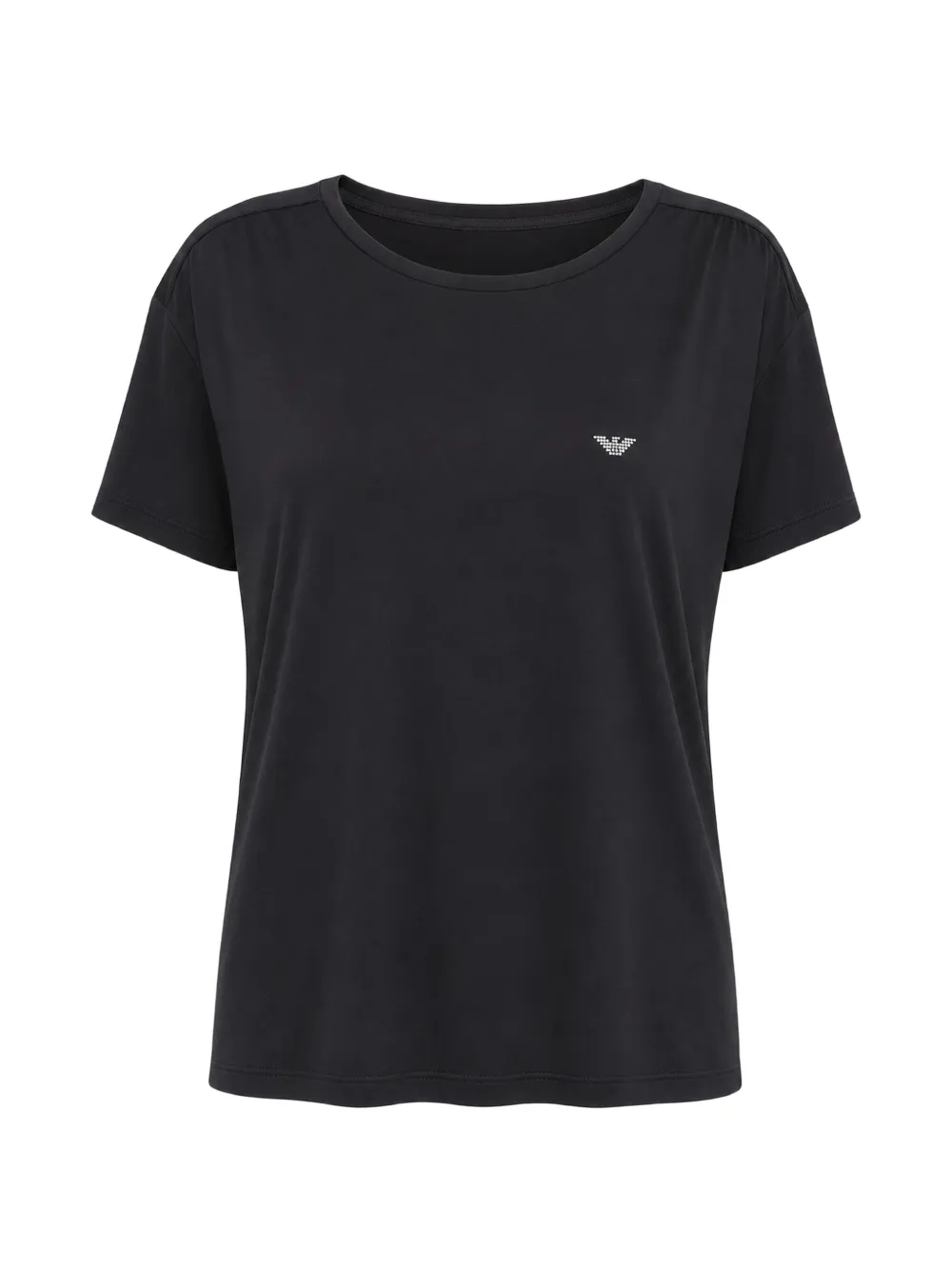 Armani Exchange T-shirt girocollo con logo - Nero