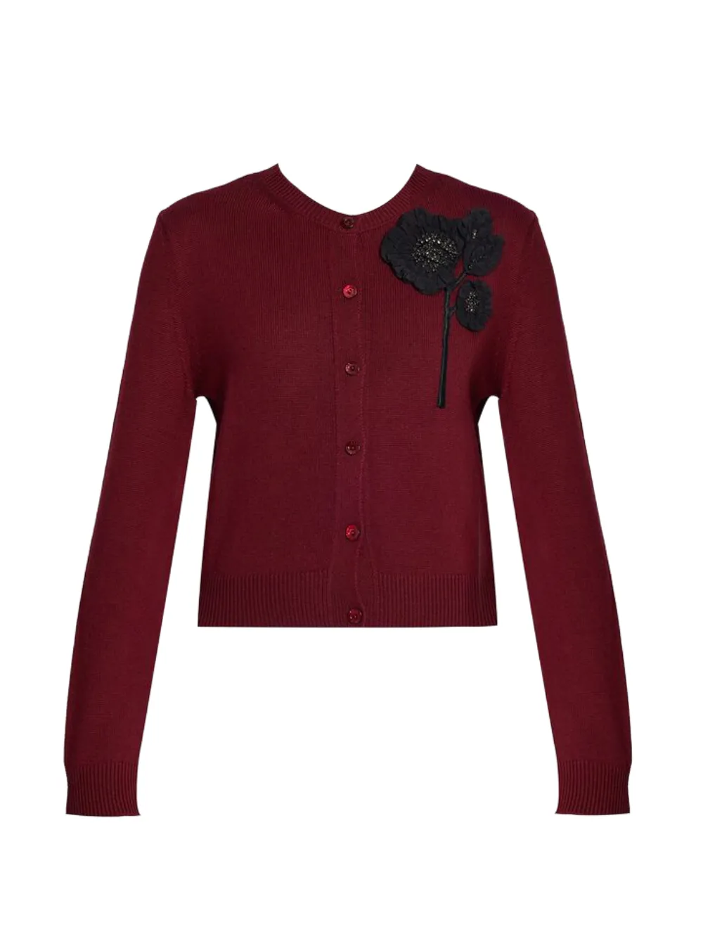 ERDEM Cardigan mit Perlen - Rot