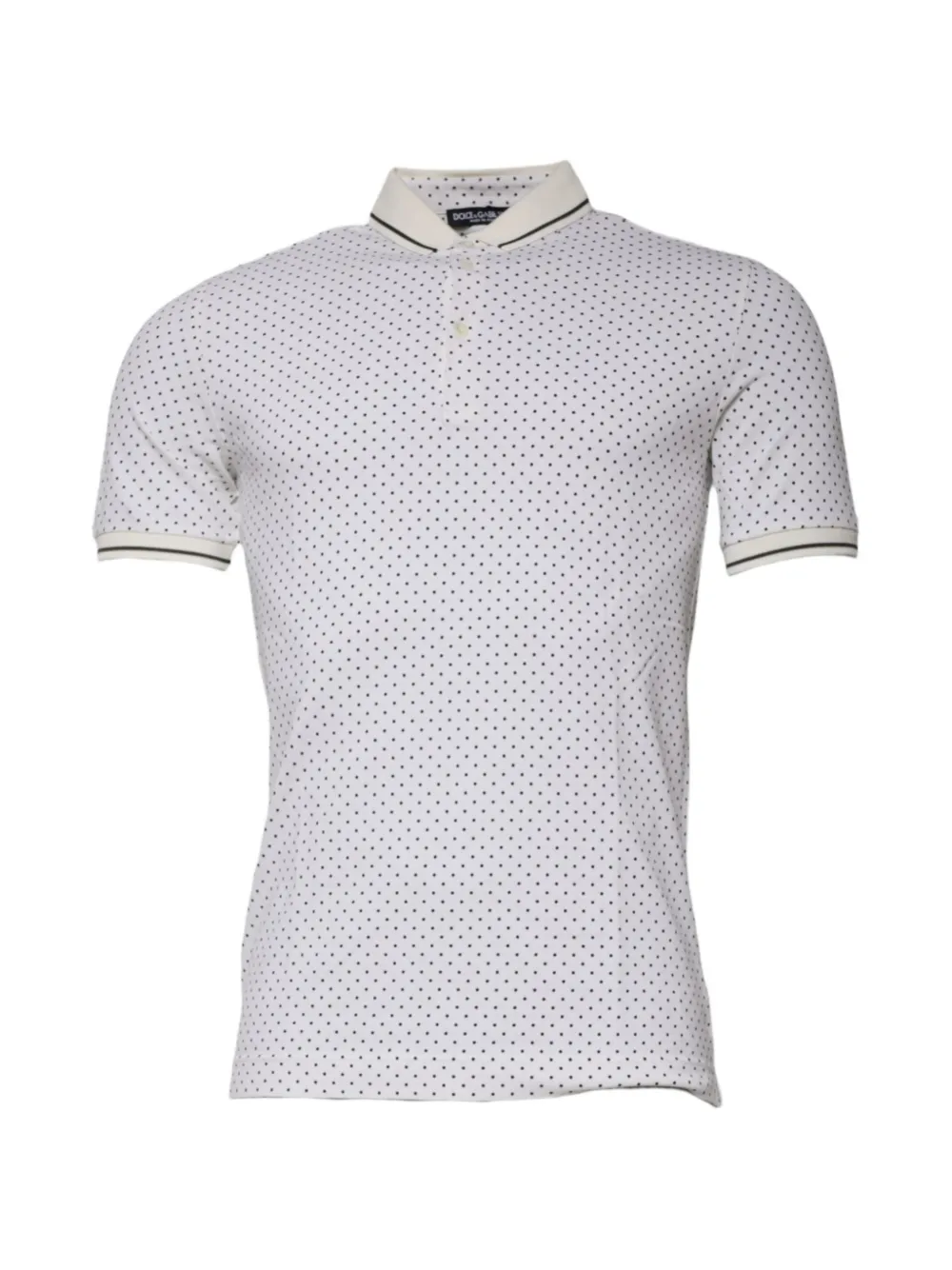 Dolce & Gabbana Gepunktetes Poloshirt - Weiß