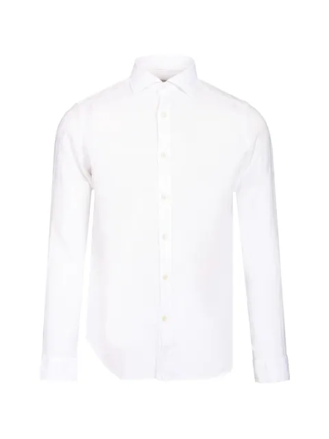 Al Duca D’Aosta 1902 spread-collar button-down linen shirt
