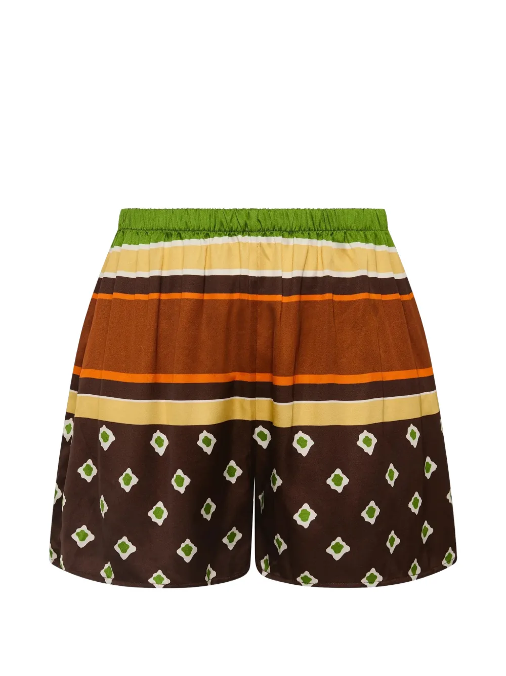Faithfull Shorts con stampa geometrica - Marrone