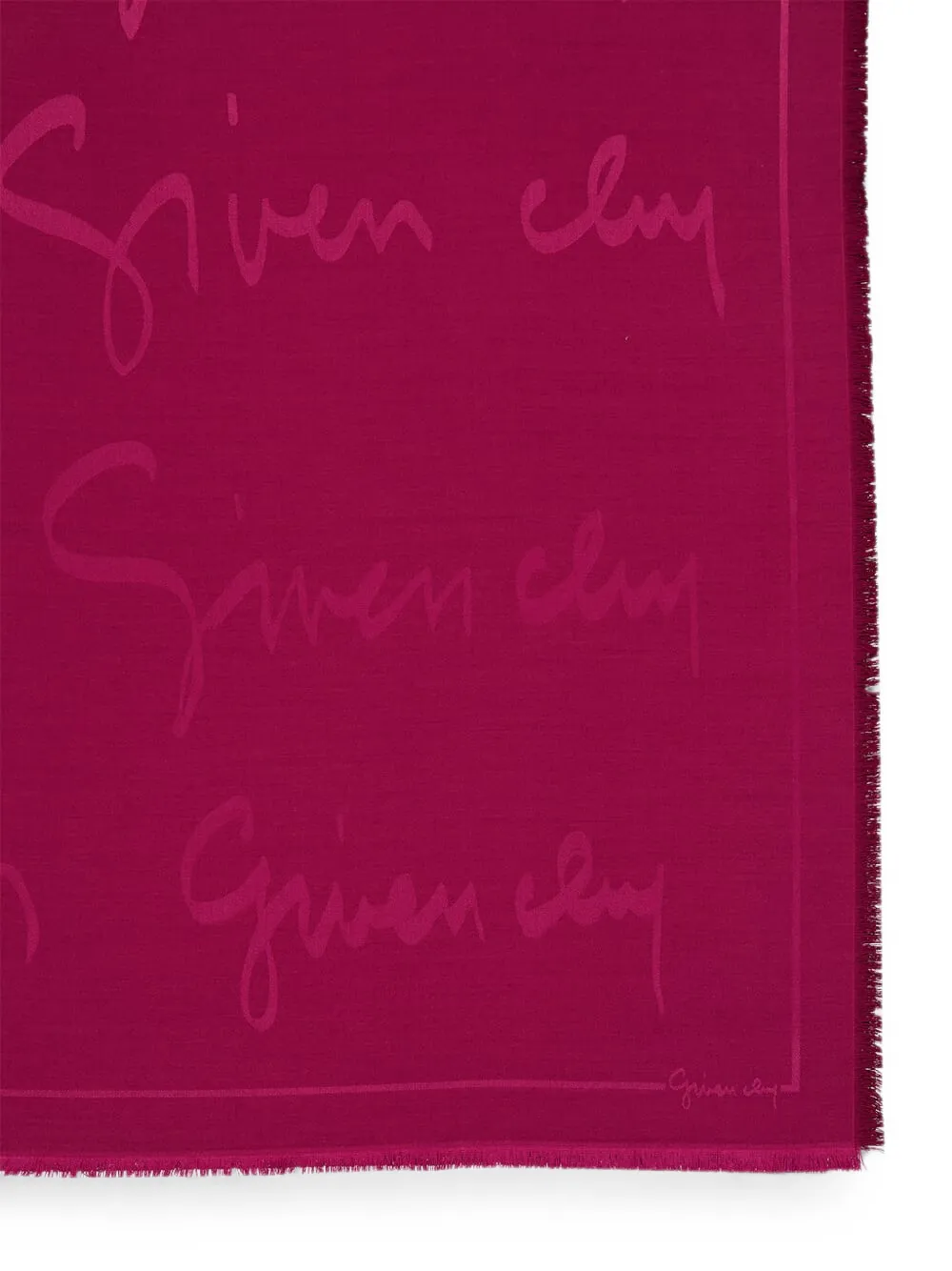  Givenchy Bufanda Deshilachada Con Logo Estampado - Rosa 