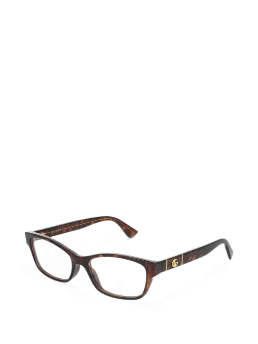 Gucci Eyewear Double-G tortoiseshell-effect glasses - Marrone