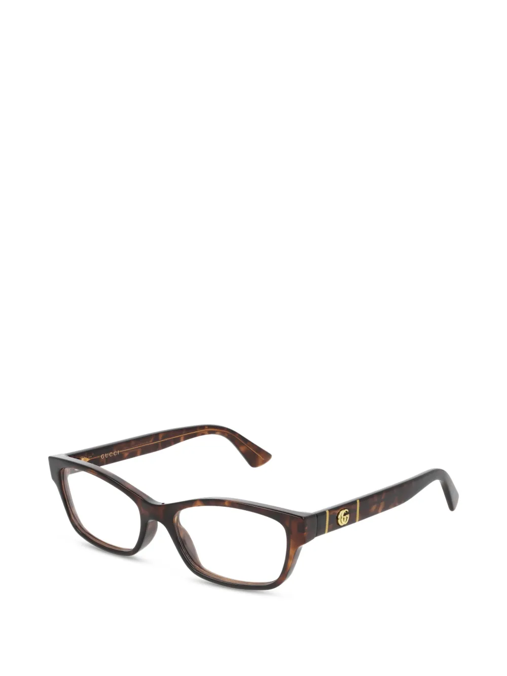 Gucci Eyewear Double-G tortoiseshell-effect glasses - Marrone