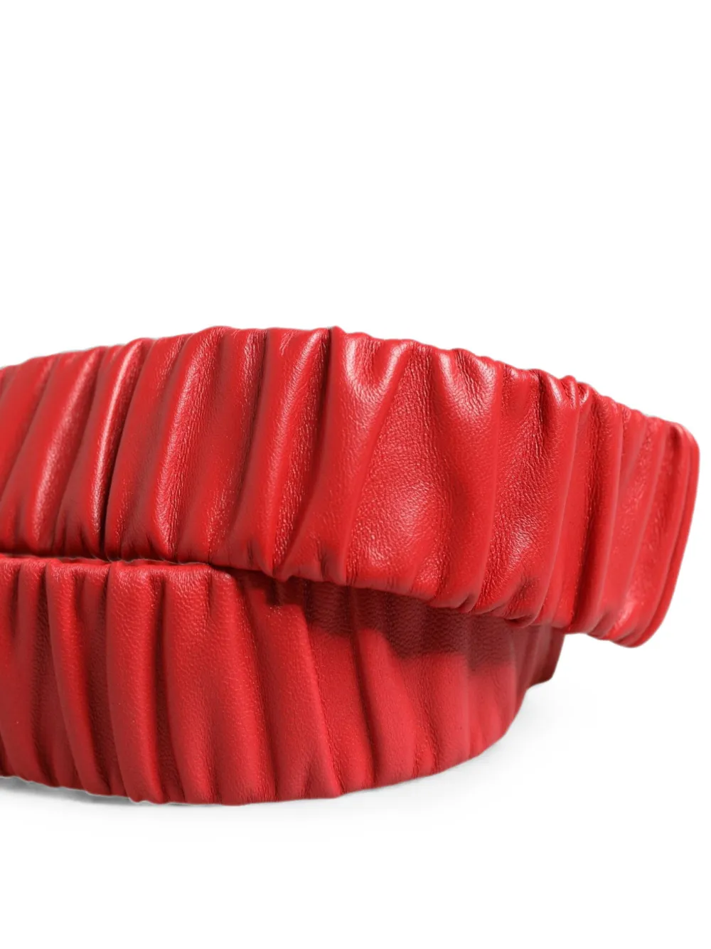 Dolce & Gabbana Gesmockte leren riem met hartgesp Rood