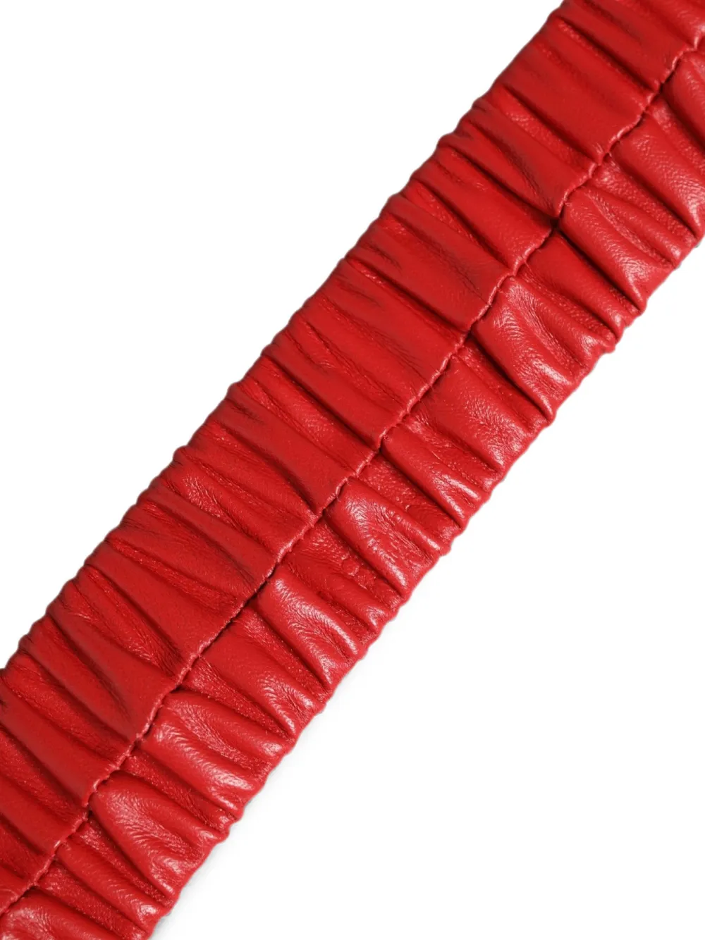 Dolce & Gabbana Gesmockte leren riem met hartgesp Rood