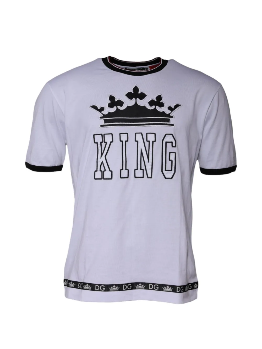 Dolce & Gabbana T-Shirt mit Kronenmotiv - Weiß