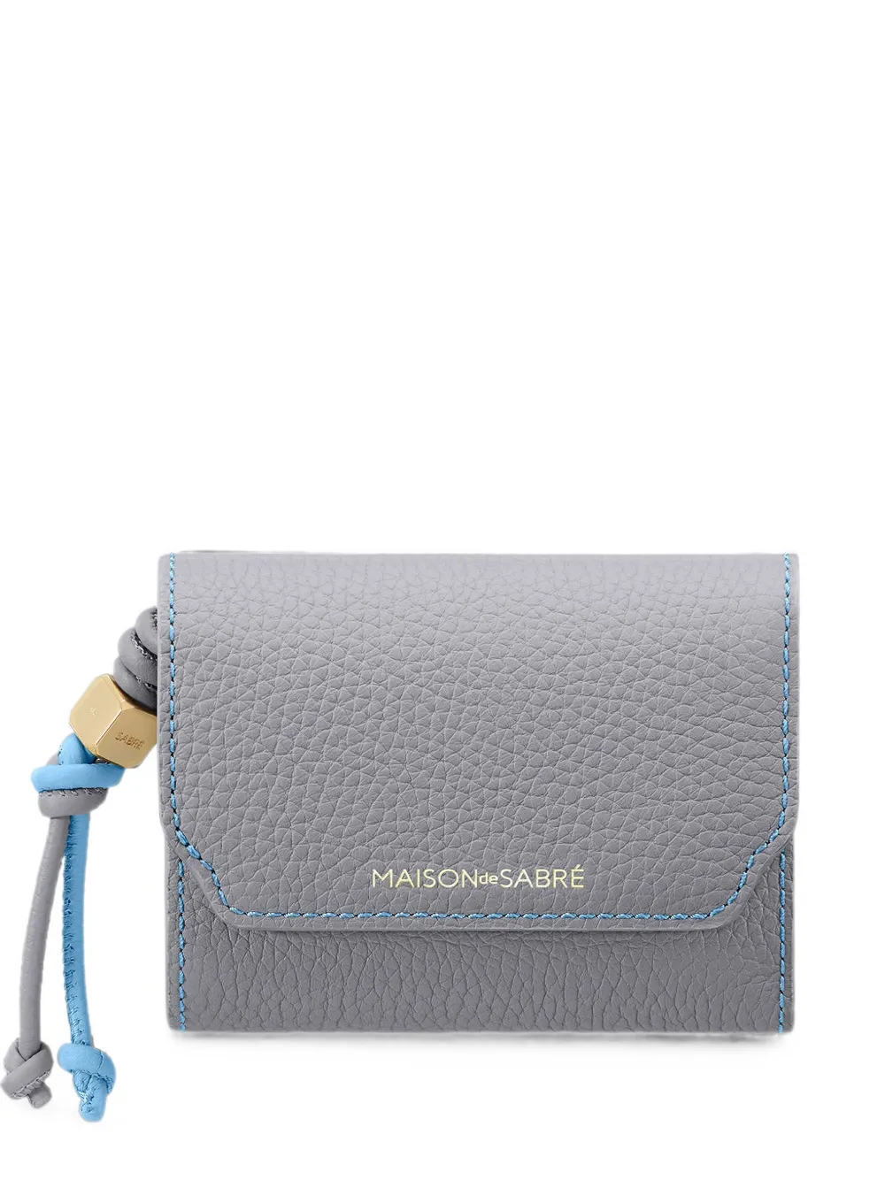 MAISON de SABRÉ pebbled leather trifold wallet - Grigio