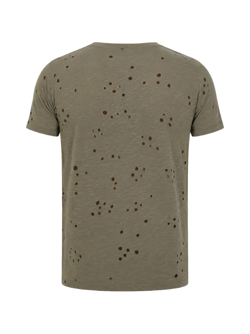 GUESS USA T-shirt met geperforeerd detail en logo-print Groen