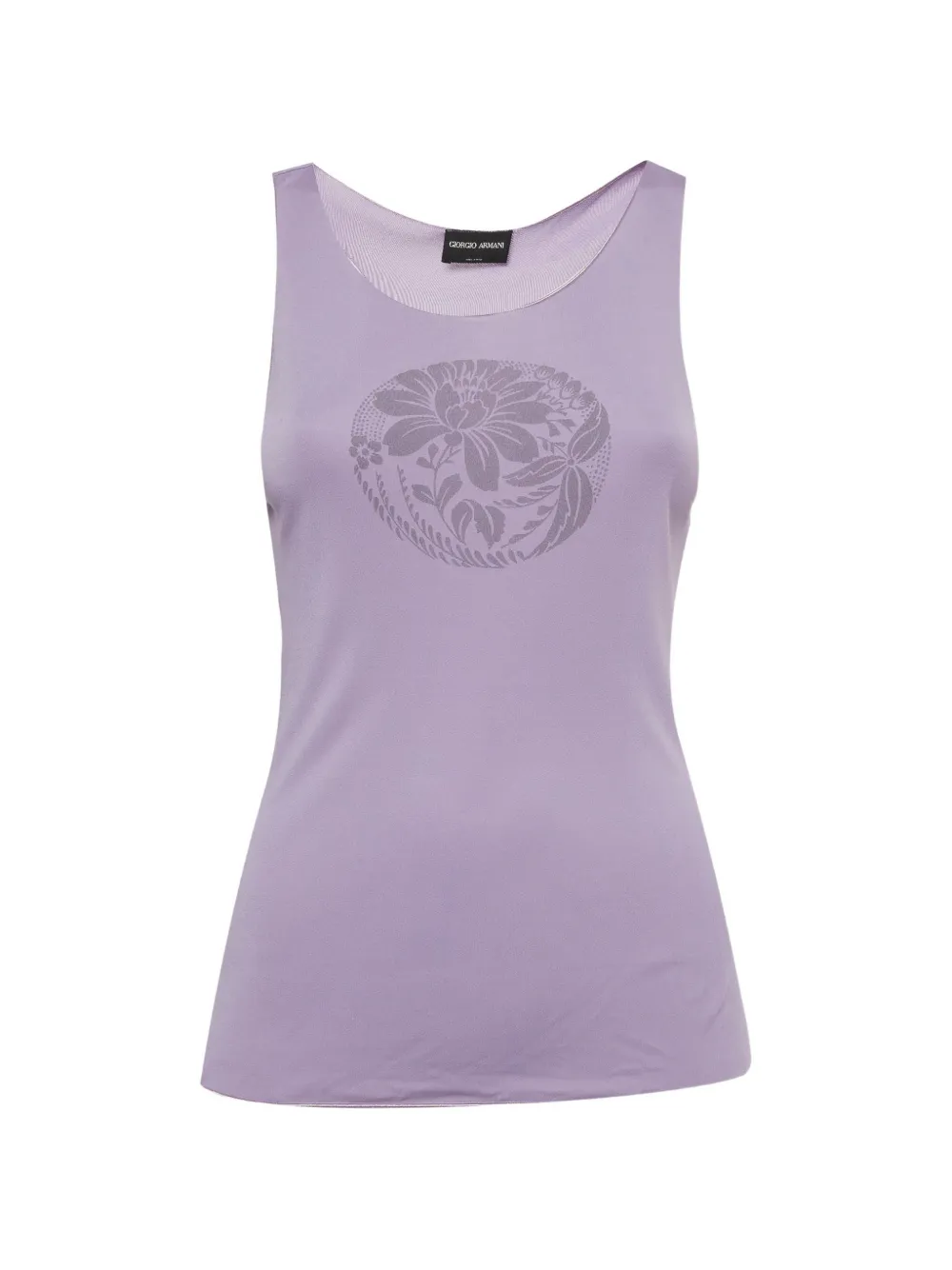 Giorgio Armani Pre-Owned floral-print tank top - Viola