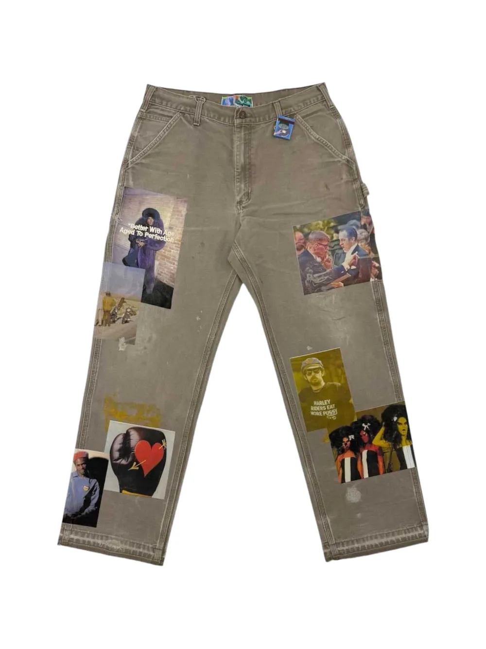 Better with Age patch-detailing distressed-effect jeans - Grau