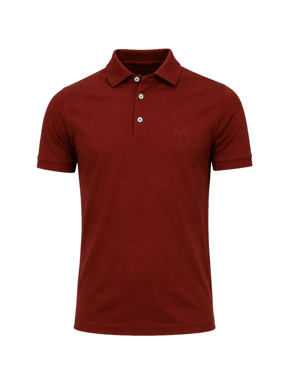 Dolce & Gabbana Poloshirt mit DG-Stickerei - Rot