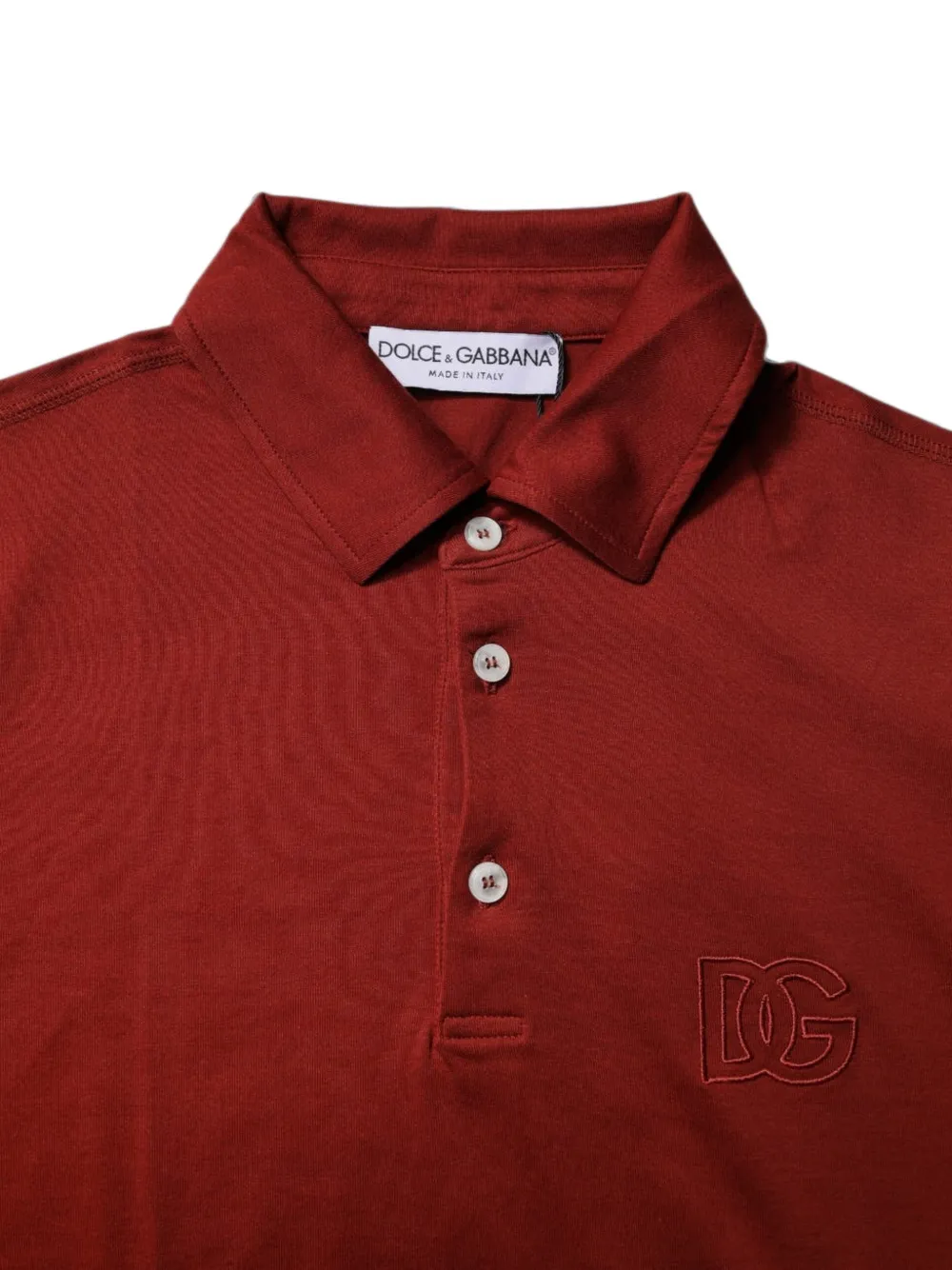 Dolce & Gabbana Poloshirt met DG-borduurwerk Rood