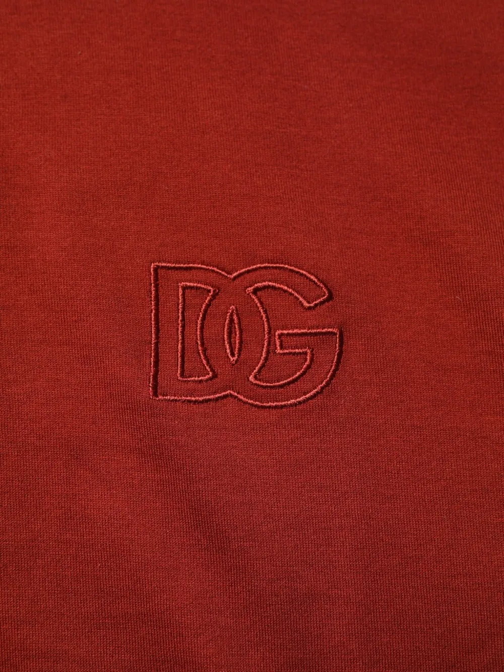 Dolce & Gabbana Poloshirt met DG-borduurwerk Rood
