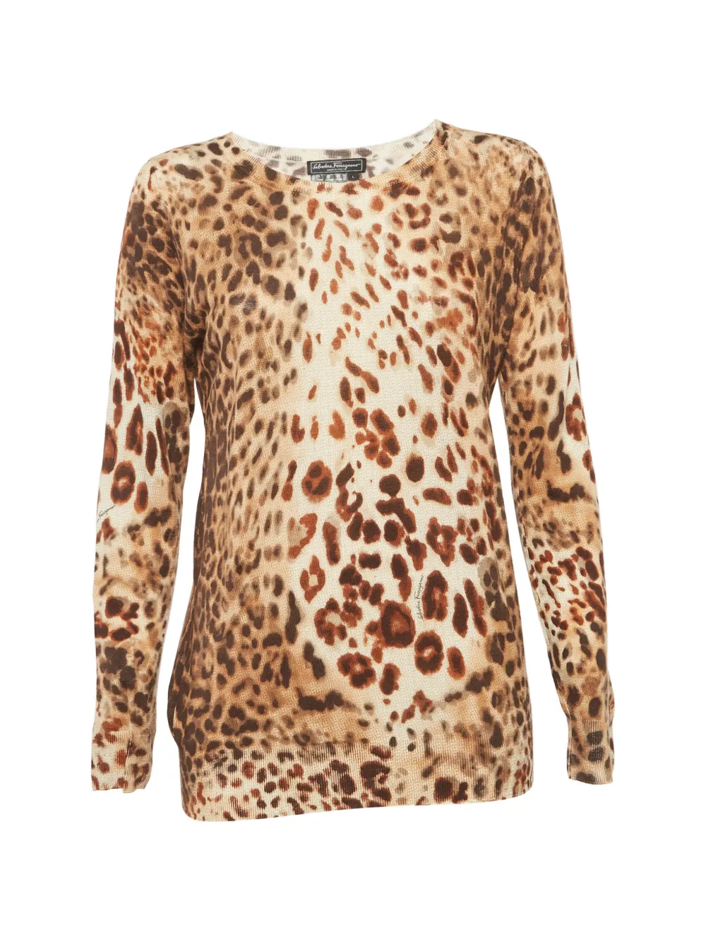 Ferragamo Pre-Owned leopard-print sweater - Toni neutri