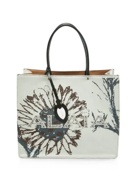 Alaïa Pre-Owned floral-print tote bag